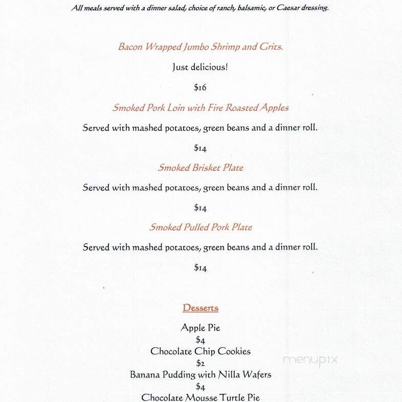 Donnie's Pit Stop Grill - Ruidoso, NM menu_pic