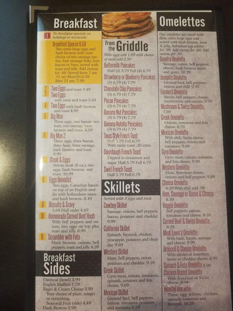 Joseph's Coney Island - Northville, MI menu_pic