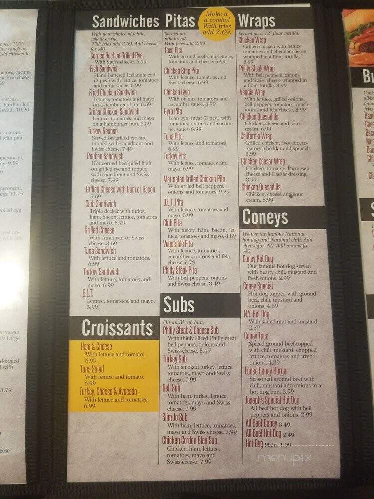 Joseph's Coney Island - Northville, MI menu_pic