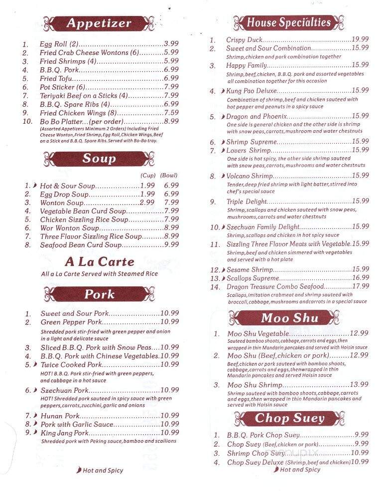 Dragon Treasure Chinese Restaurant - Fruita, CO menu_pic