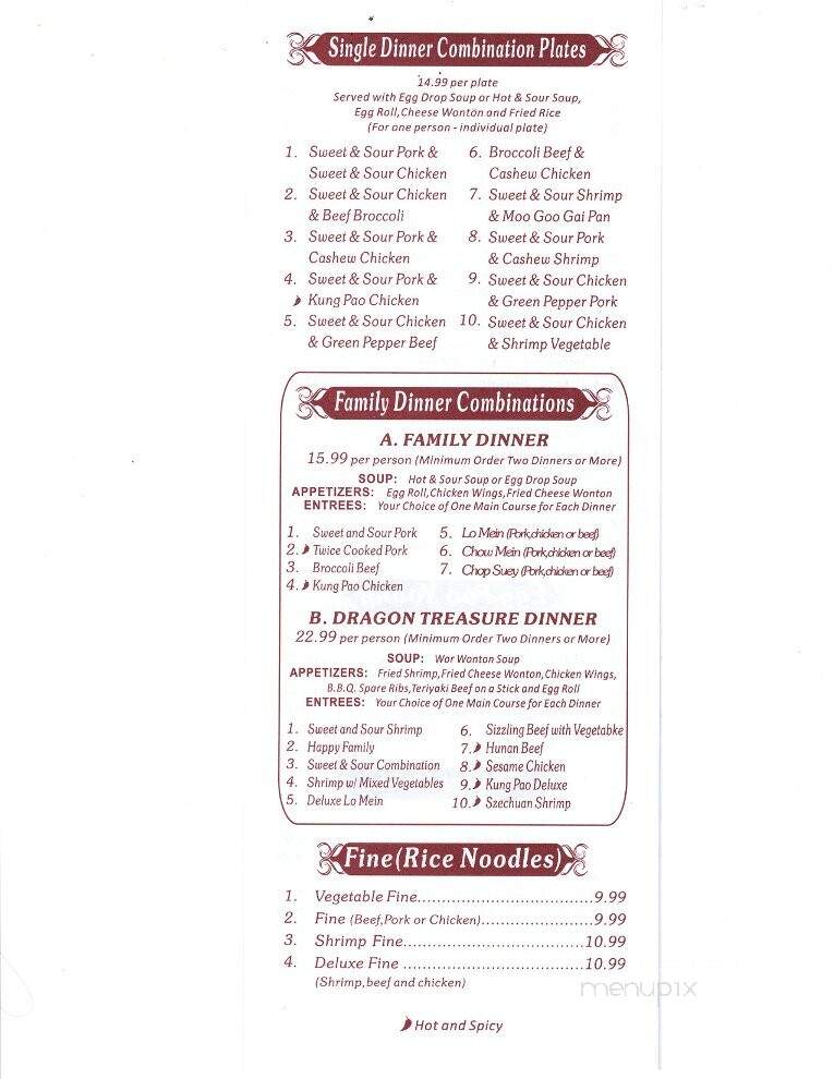 Dragon Treasure Chinese Restaurant - Fruita, CO menu_pic