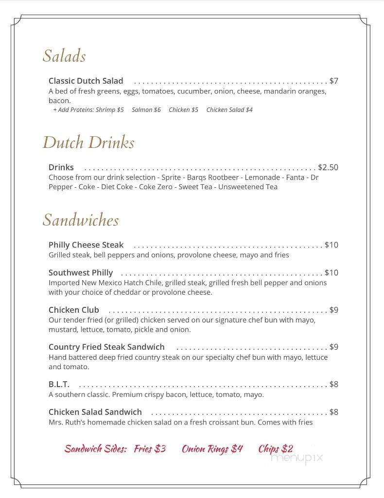 Dutch's Oven Dine In - Clinton, MS menu_pic