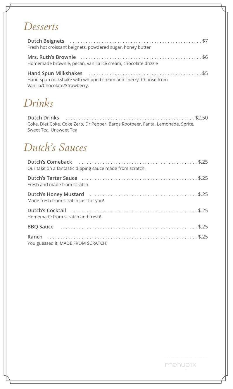 Dutch's Oven Dine In - Clinton, MS menu_pic