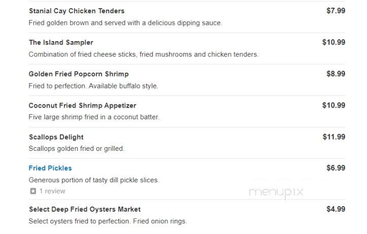 Bahama Bob's - Pooler, GA menu_pic