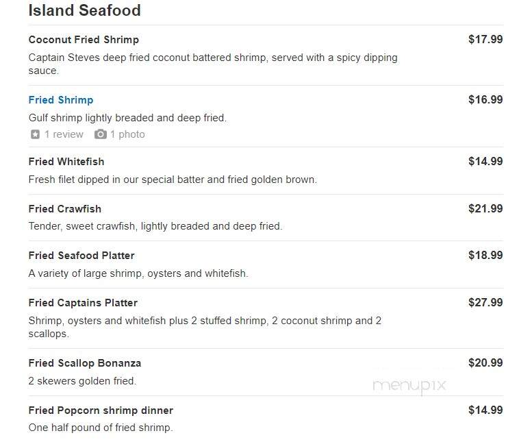 Bahama Bob's - Pooler, GA menu_pic