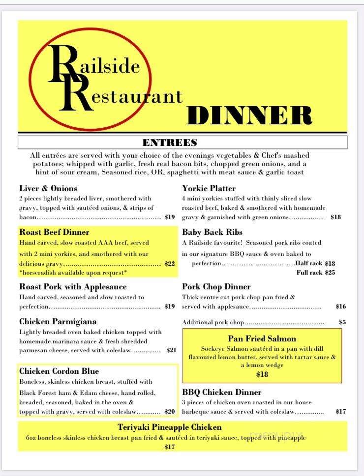 The Railside Restaurant - Chase, BC