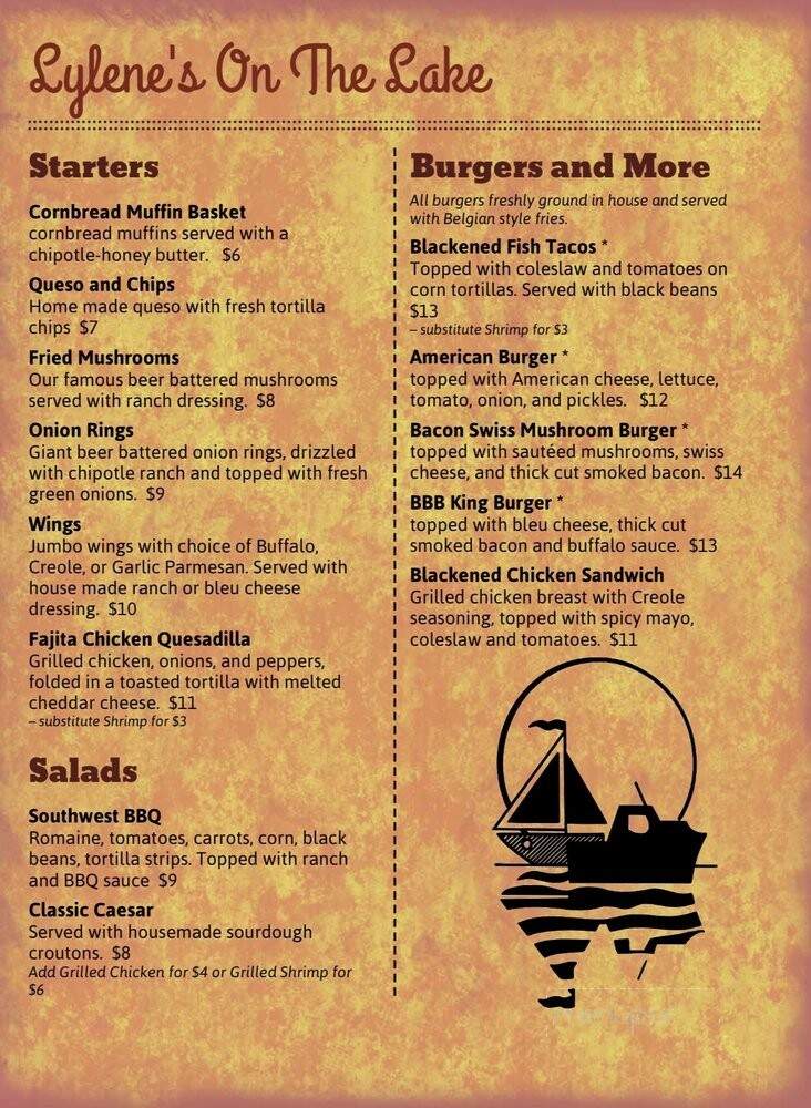 Lylene's On the Lake - Lago Vista, TX menu_pic