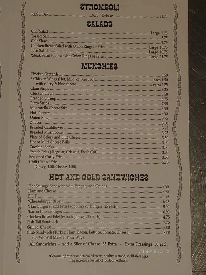 D Hitchin Post Bar & Restaurant - Manns Choice, PA menu_pic