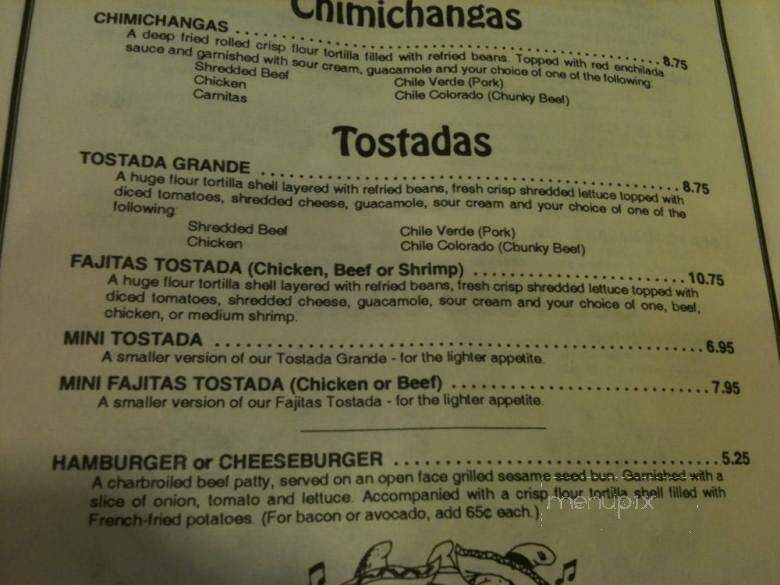 La Capilla Mexican Restaurant - La Palma, CA menu_pic