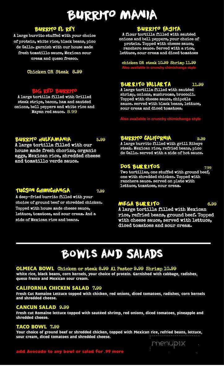 Maestros Mexican Grill - Portsmouth, OH menu_pic