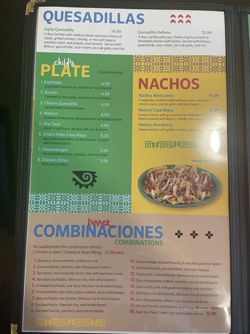 Casa Maya STL - Maplewood, MO menu_pic