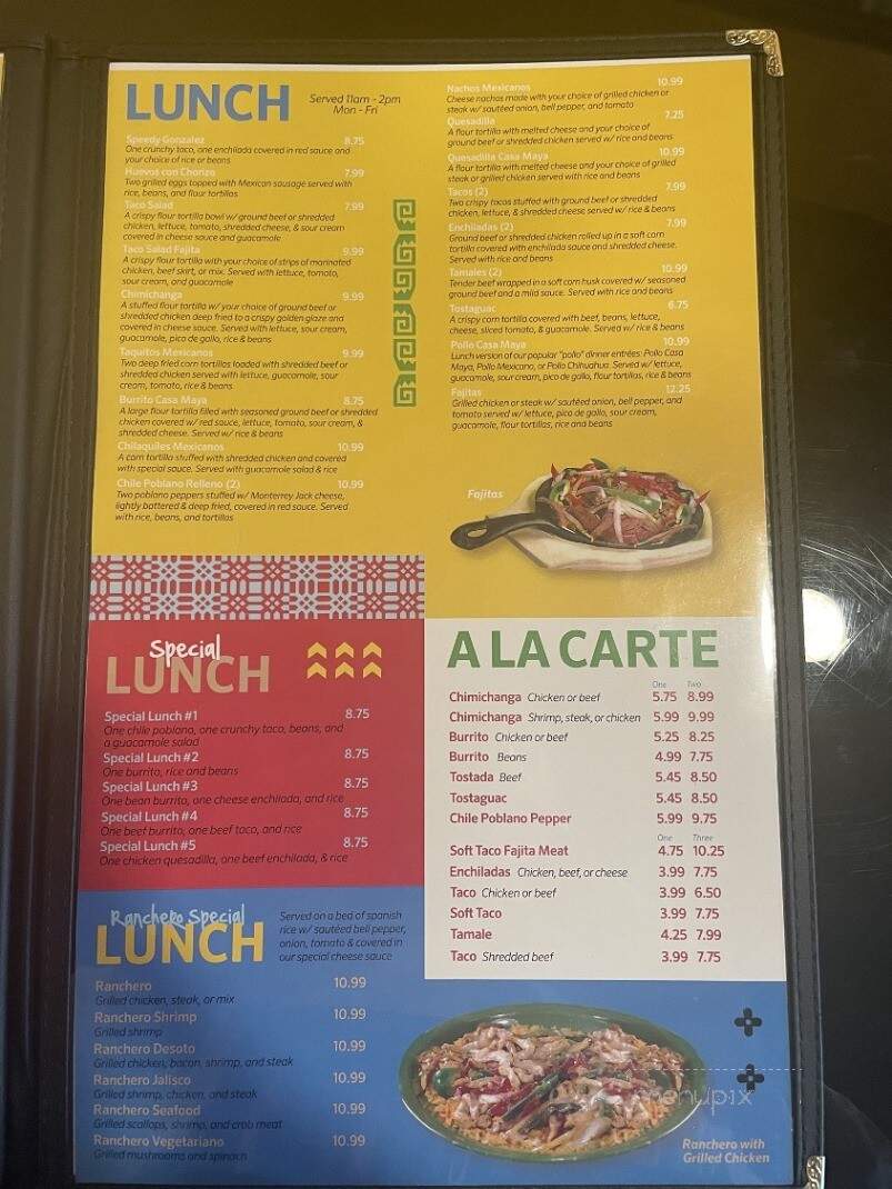 Casa Maya STL - Maplewood, MO menu_pic