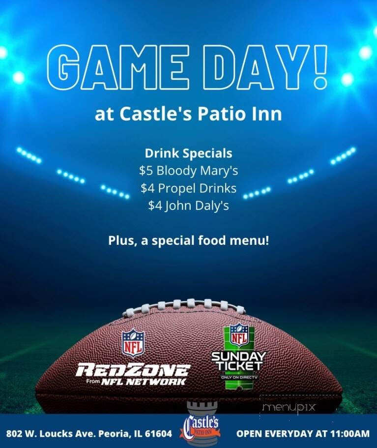 Castle's Patio Inn - Peoria, IL menu_pic