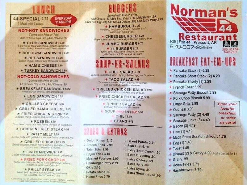 Norman's 44 Restaurant - Prescott, AR