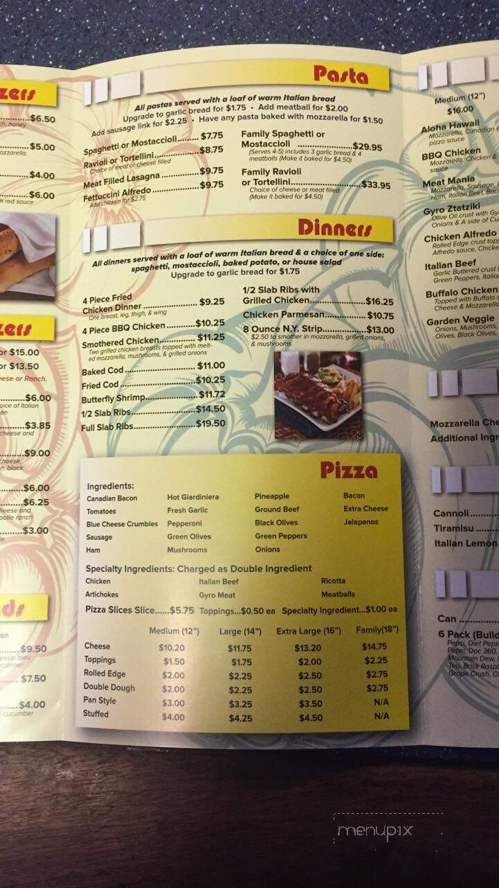 Souse's Lounge - Rockford, IL menu_pic