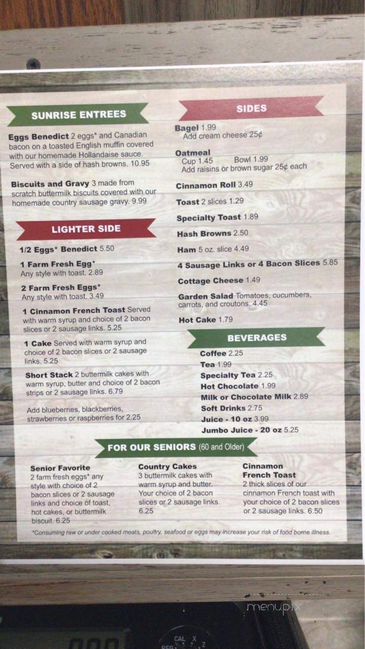 Pines Cafe - Ironwood, MI menu_pic