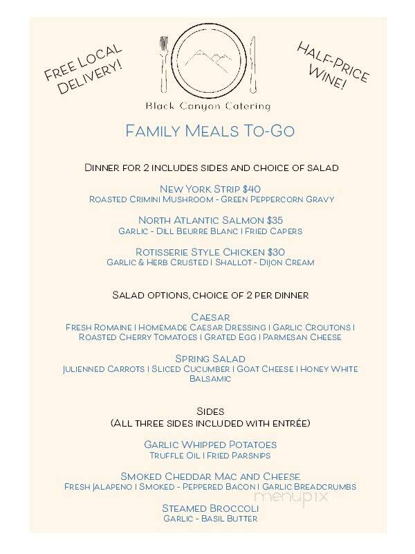 Black Canyon Inn-Restaurant - Estes Park, CO menu_pic