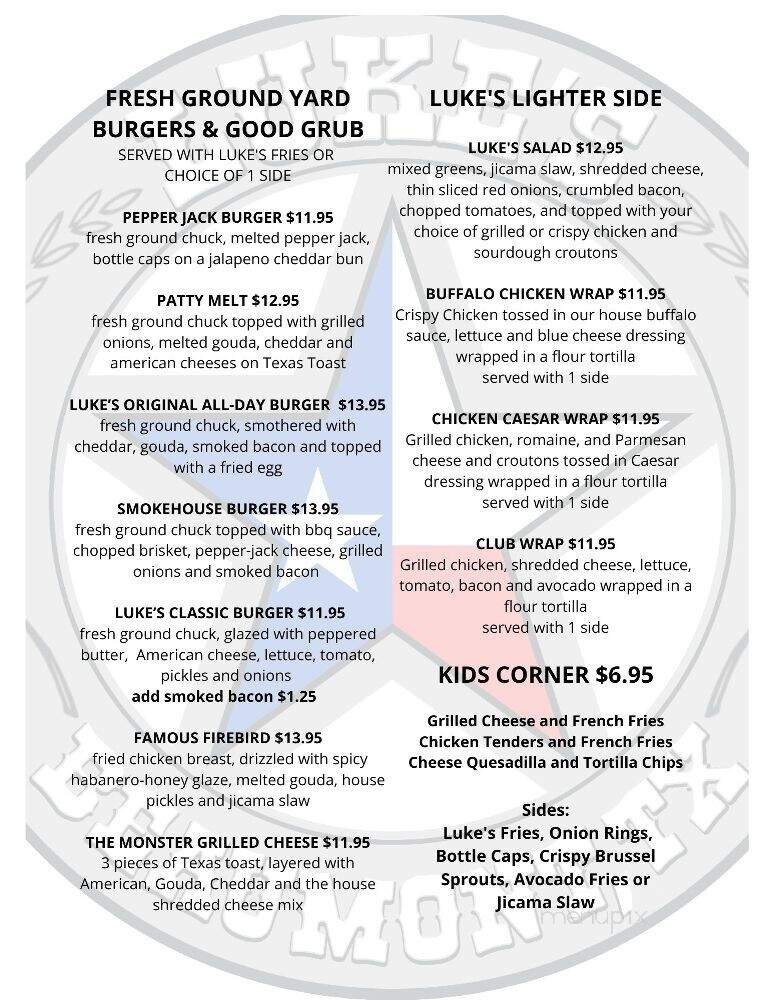 Luke's - Beaumont, TX menu_pic