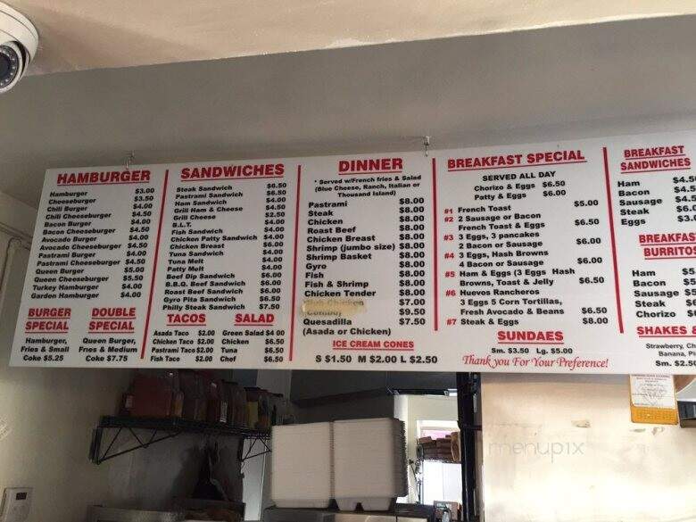 Queens Burgers - Pacoima, CA menu_pic