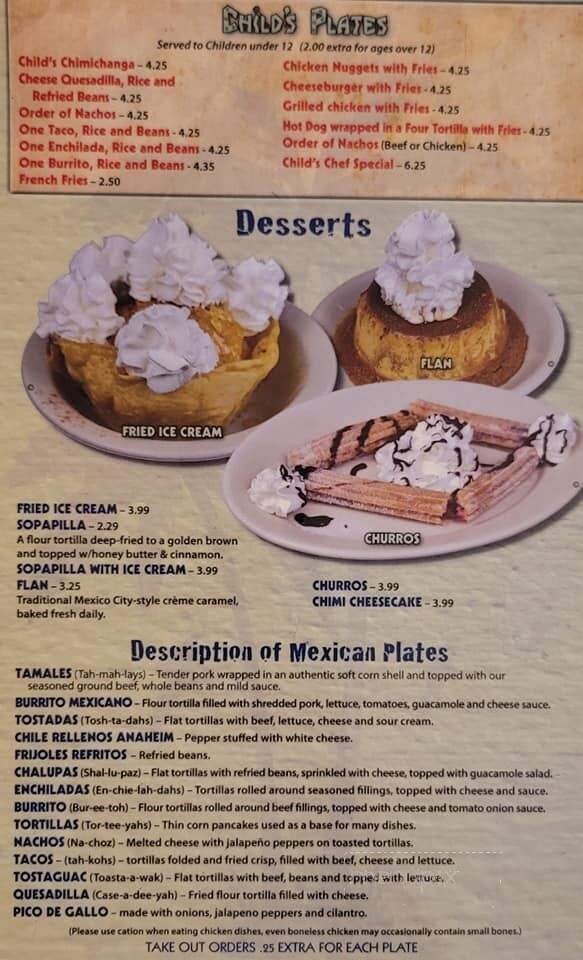 Los Amigos - New Castle, IN menu_pic