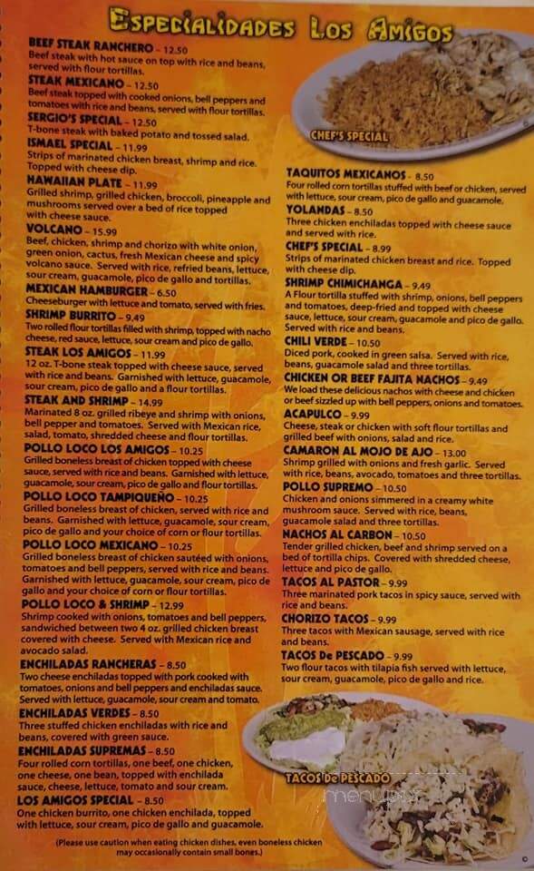 Los Amigos - New Castle, IN menu_pic