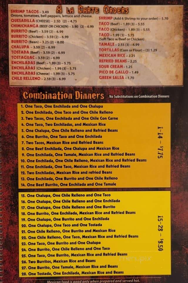 Los Amigos - New Castle, IN menu_pic
