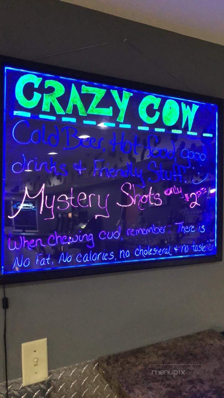 Crazy Cow Saloon - Belmont, WI menu_pic