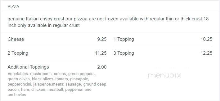 Roma Pizza Restaurant - Coloma, MI menu_pic