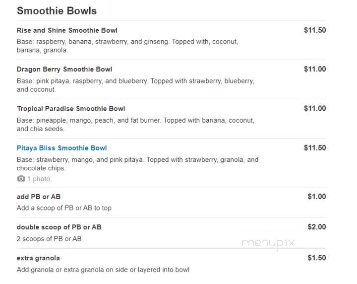 Refresh Cafe and Smoothie Bar - Rochester, NY menu_pic