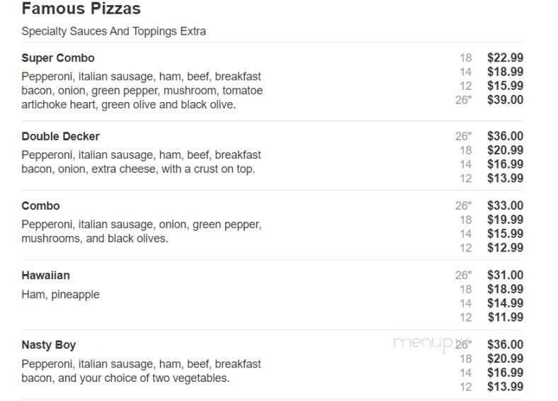 Big Daddy's Pizza - Cambridge City, IN menu_pic