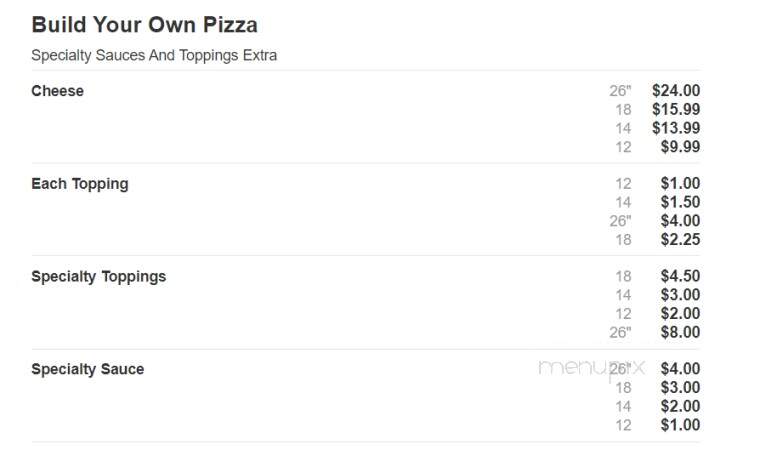 Big Daddy's Pizza - Cambridge City, IN menu_pic