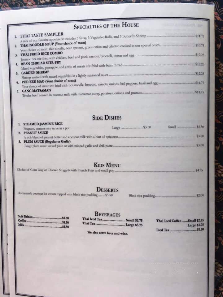 Thai Taste Restaurant - Lewiston, ID menu_pic