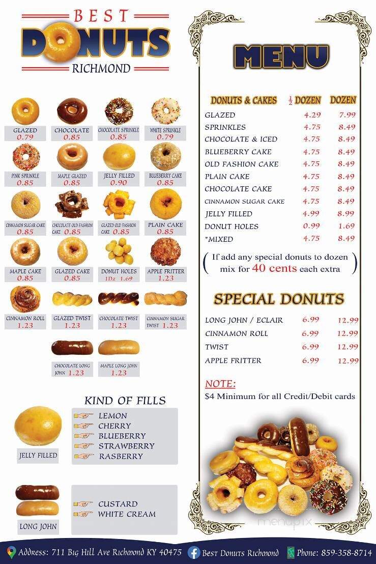 Best Donuts - Richmond, KY menu_pic