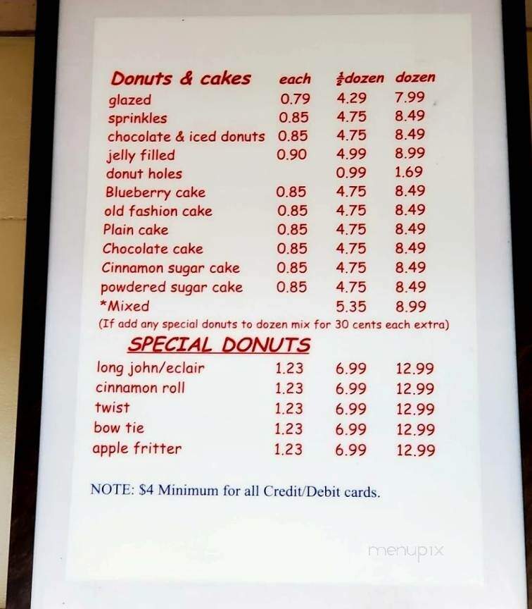 Best Donuts - Richmond, KY menu_pic