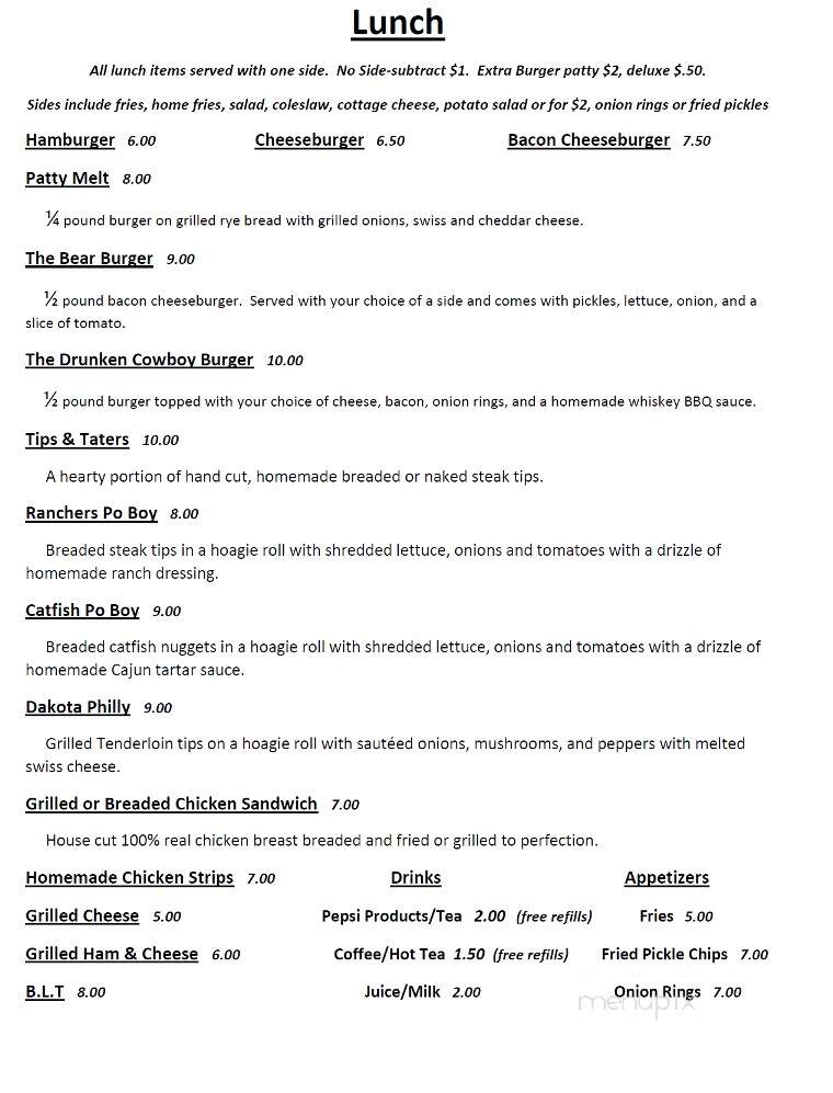 Willow Tree Cafe - Willow Springs, MO menu_pic