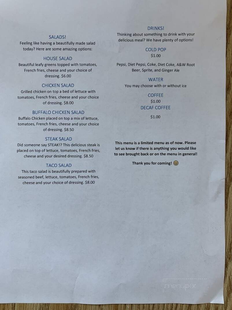 Lindy's Coffee Shop - Ford City, PA menu_pic
