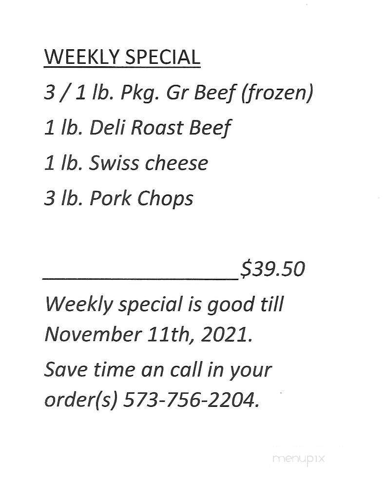 Farmington Meat & Processing - Farmington, MO menu_pic