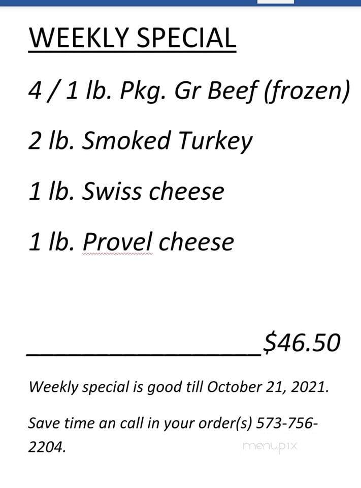 Farmington Meat & Processing - Farmington, MO menu_pic