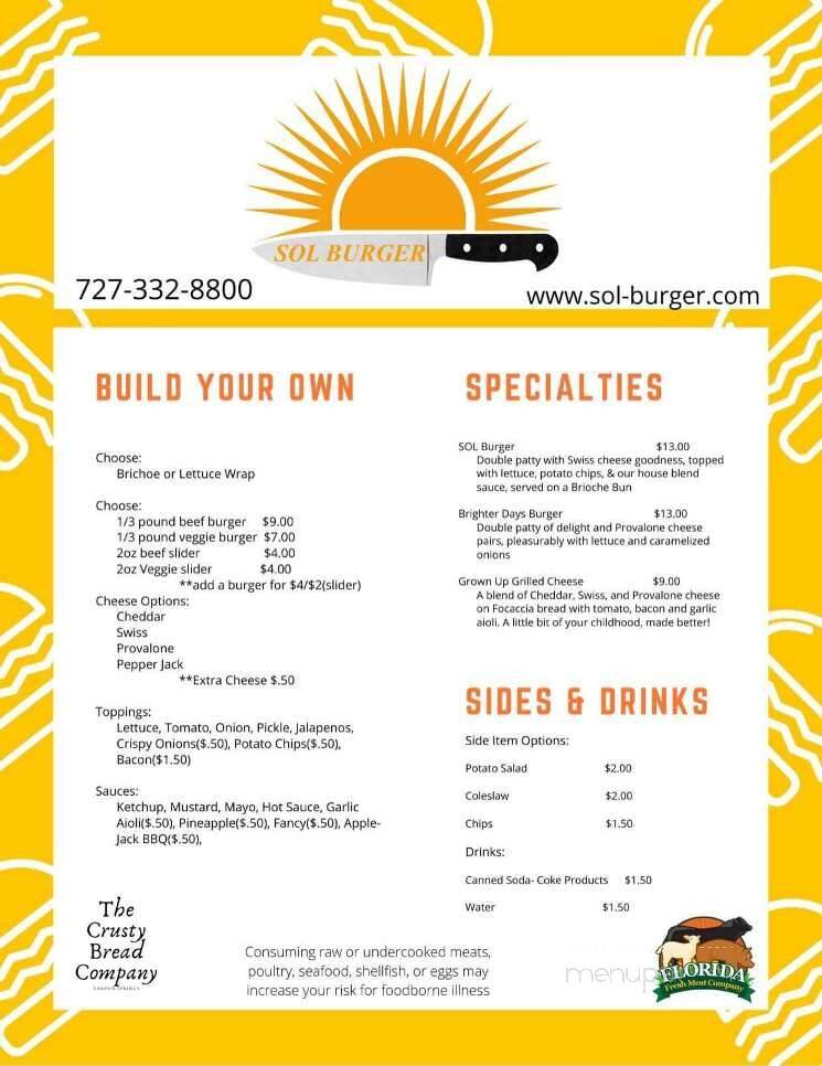 Brighter Days Brewing - Tarpon Springs, FL menu_pic