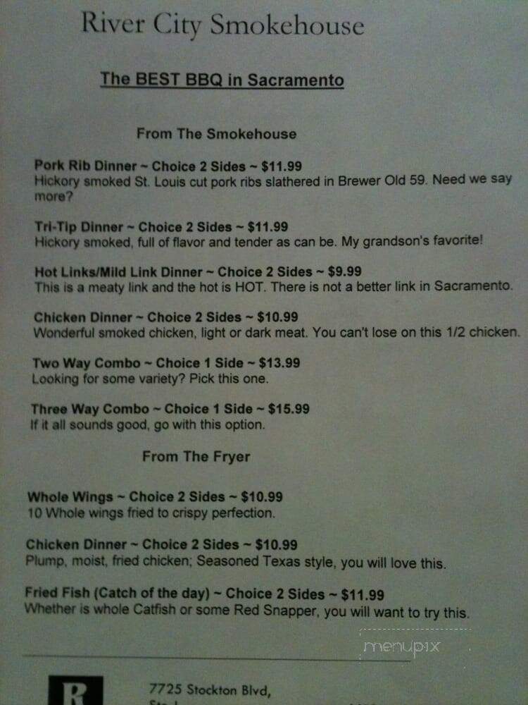 River City Smokehouse - Gallipolis, OH menu_pic