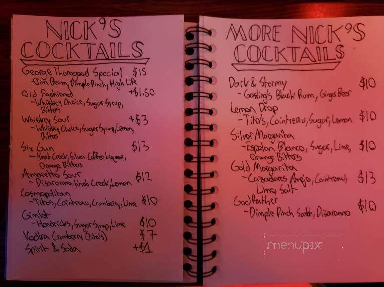 Nick's Tavern & Deli - Clemson, SC menu_pic