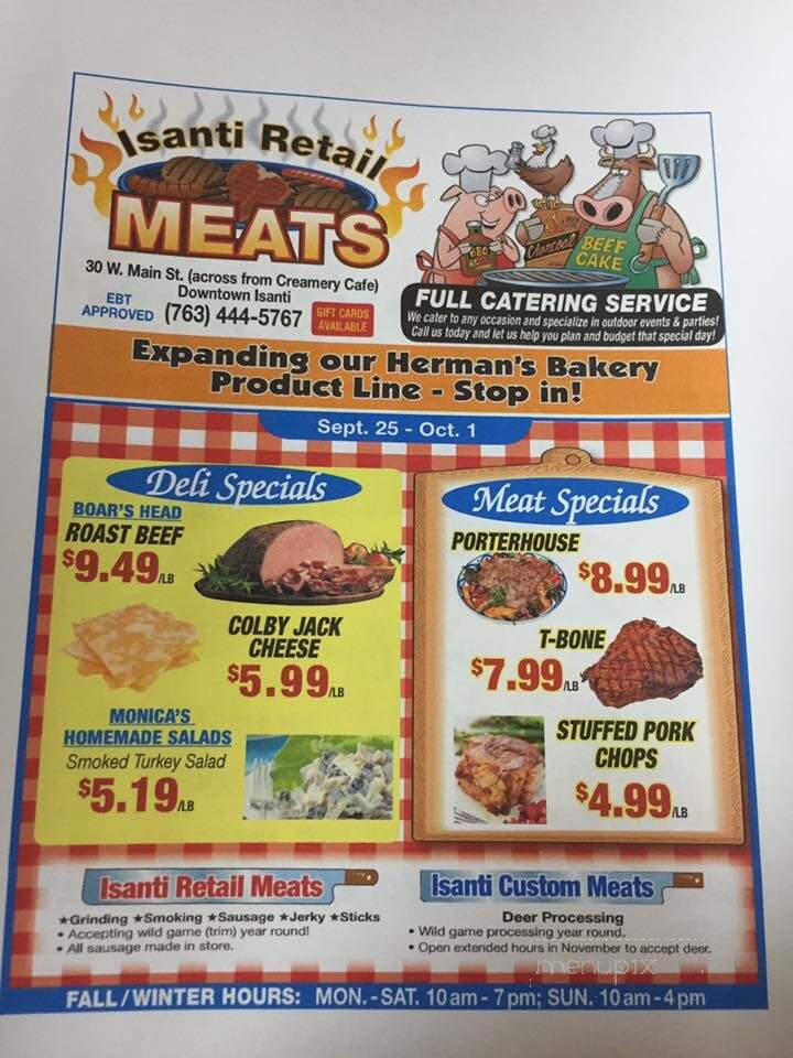 Isanti Retail Meats - Isanti, MN