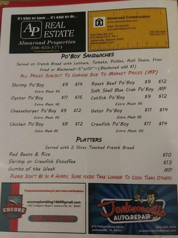 Jo Jo's Po'Boy Shack - Jacksonville, AL