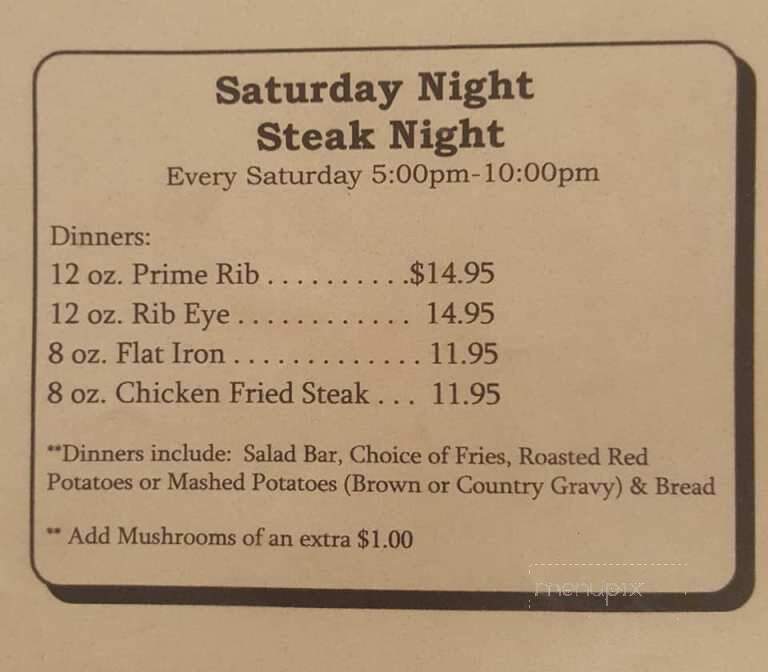 Abie's Place - Bruno, NE menu_pic
