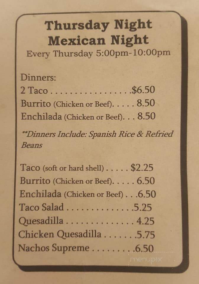 Abie's Place - Bruno, NE menu_pic