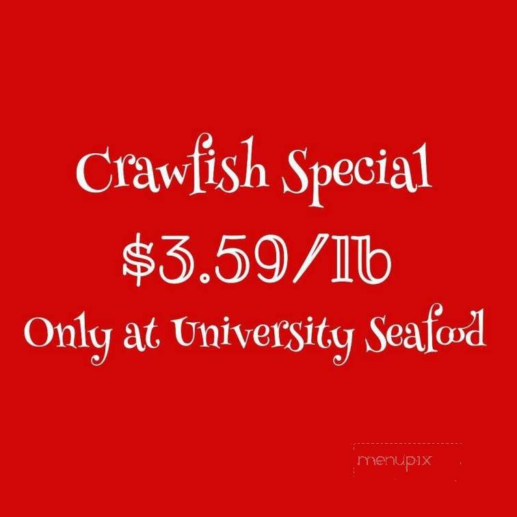 University Seafood - Baton Rouge, LA menu_pic