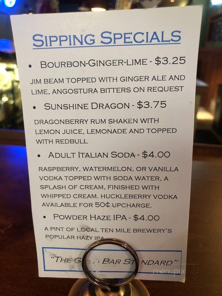 Gold Bar of Helena - Helena, MT menu_pic