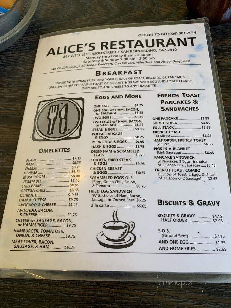 Alice's Restaurant - San Bernardino, CA