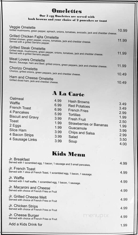 M & J Family Restaurant - Dinuba, CA menu_pic