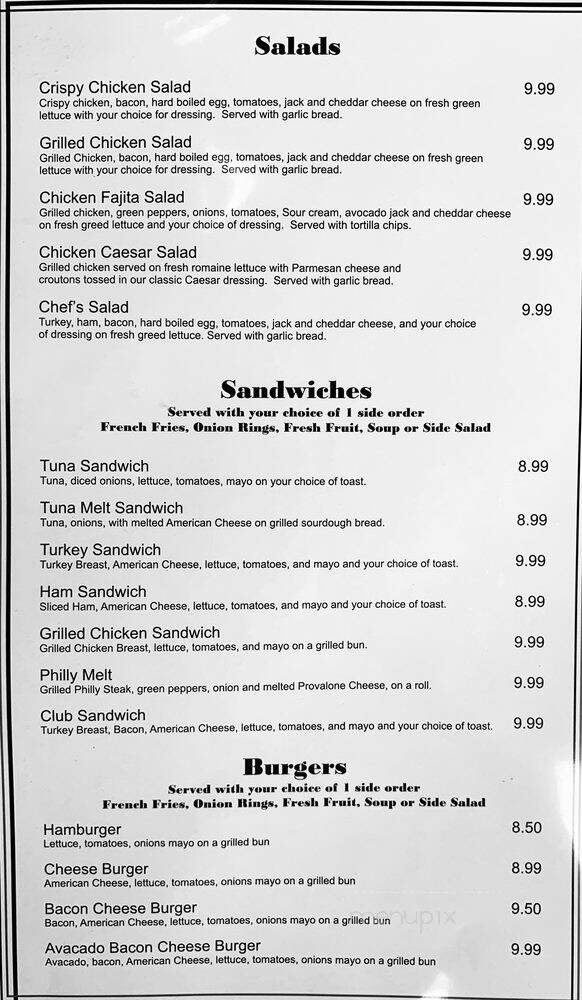 M & J Family Restaurant - Dinuba, CA menu_pic
